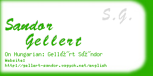 sandor gellert business card